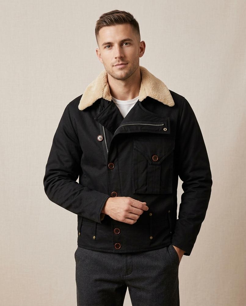 Lands Mode - Dikos | Gefüttert Geknöpft Jacke Herren