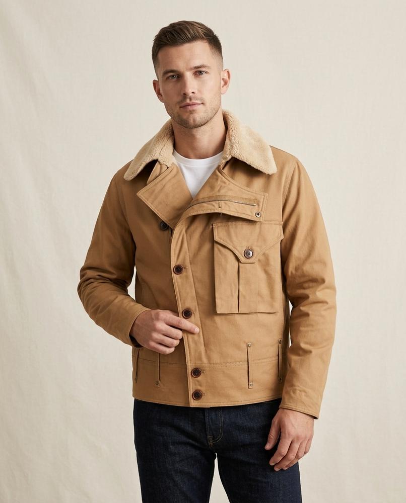 Lands Mode - Dikos | Gefüttert Geknöpft Jacke Herren