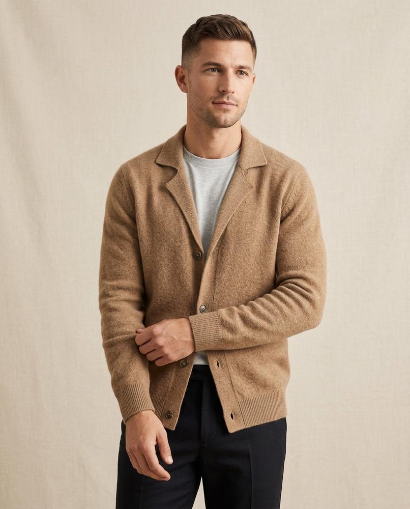 Lands Mode - Vizuk | Wollig Geknöpft Strickjacke Herren