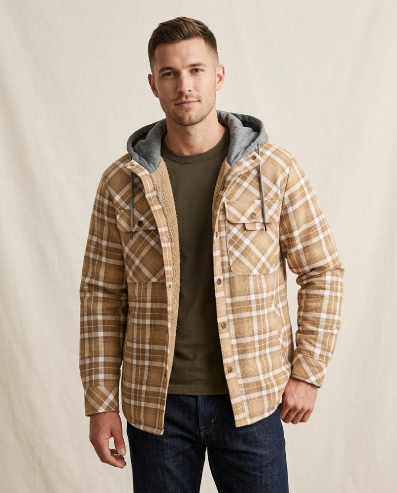 Lands Mode - Sobid | Gefütterte Karierte Jacke Herren