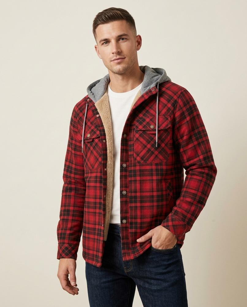 Lands Mode - Sobid | Gefütterte Karierte Jacke Herren