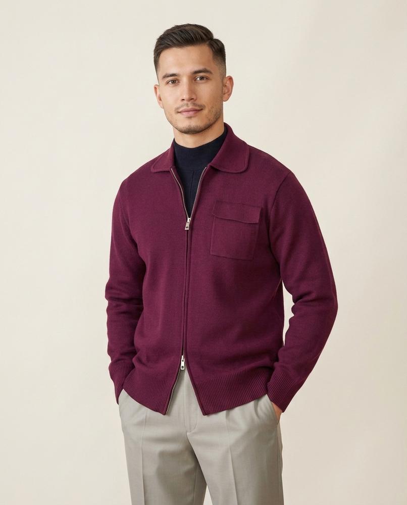 Lands Mode - Tesak | Gestrickt Gekragt Strickjacke Herren