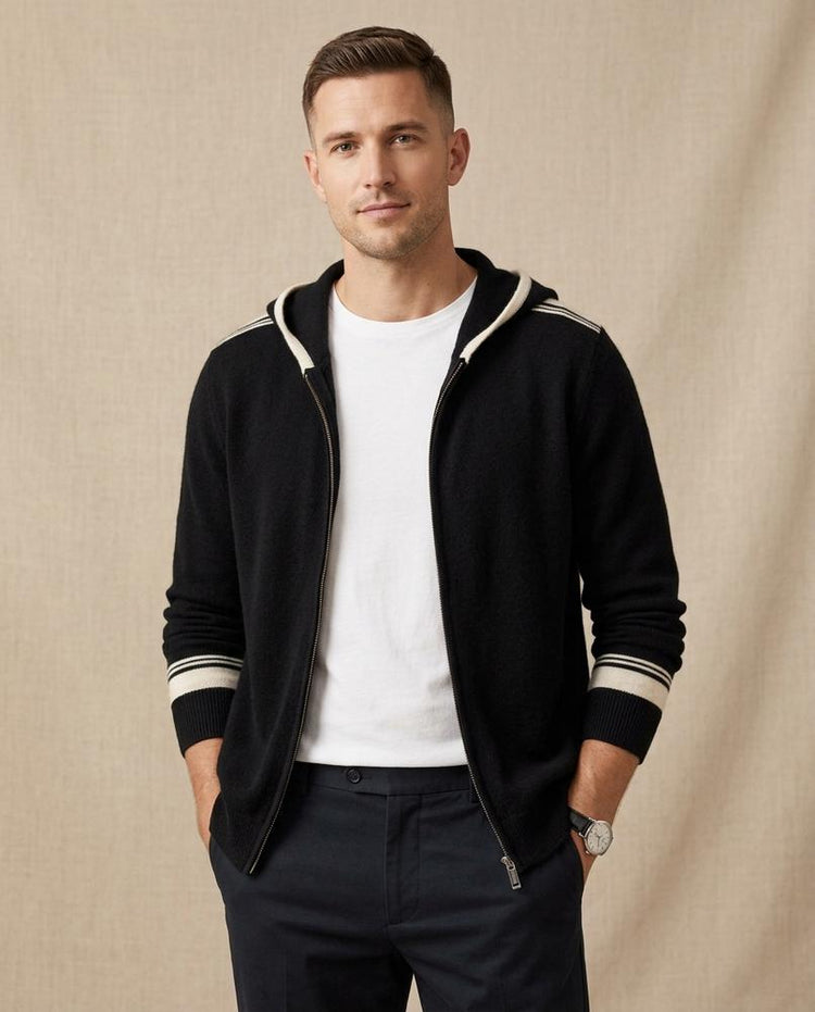 Beanland - Nenot | Reißverschluss Strick Hoodie Herren