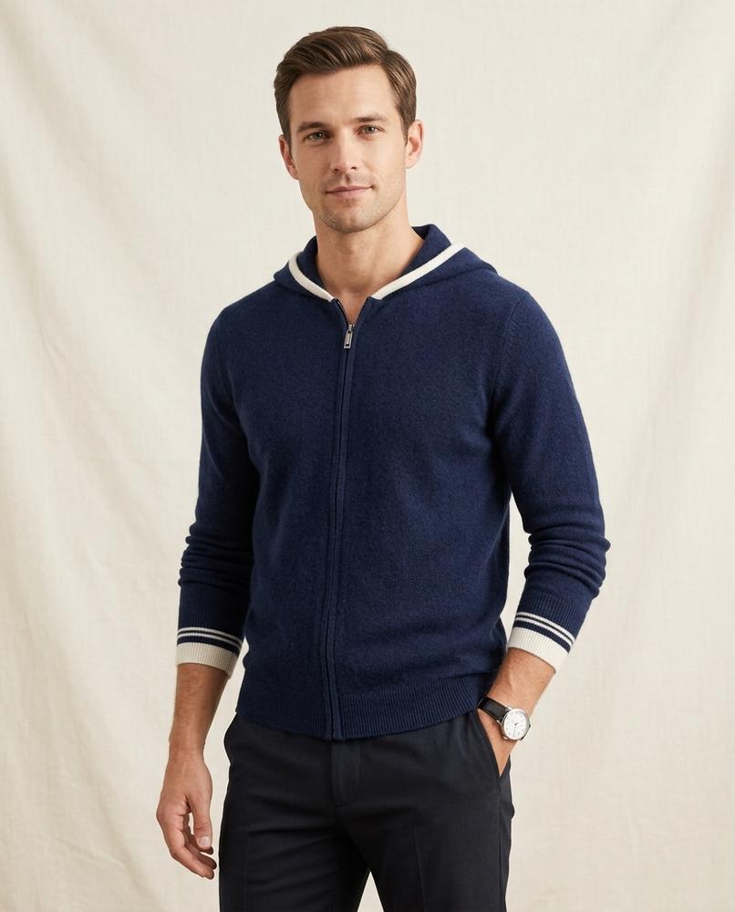 Lands Mode - Nenot | Reißverschluss Strick Hoodie Herren