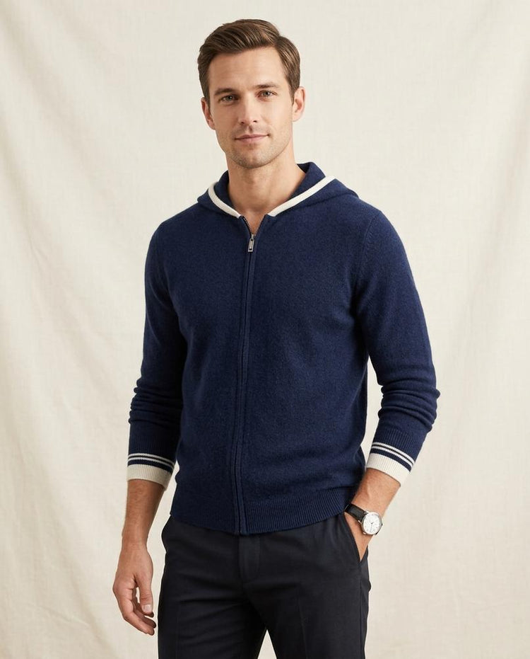 Beanland - Nenot | Reißverschluss Strick Hoodie Herren