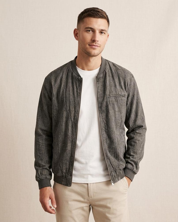 Beanland - Zimim | Strukturiert Kragenlos Jacke Herren
