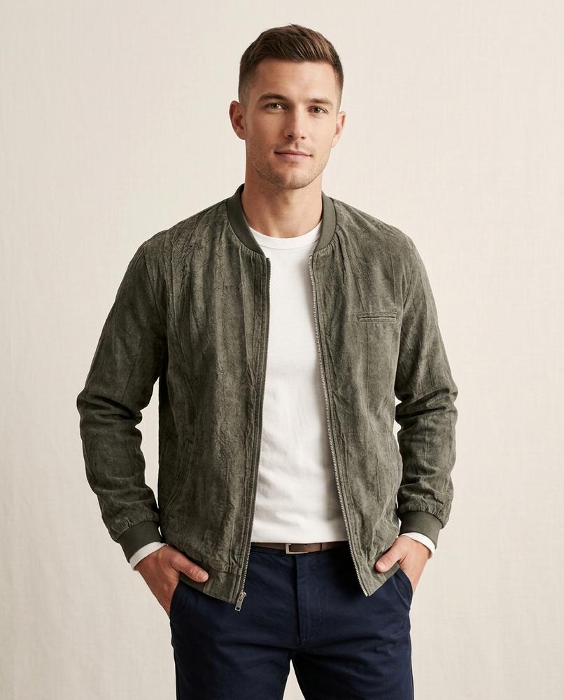 Lands Mode - Zimim | Strukturiert Kragenlos Jacke Herren