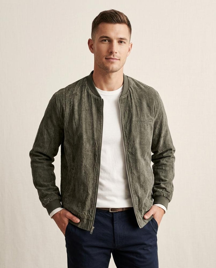 Beanland - Zimim | Strukturiert Kragenlos Jacke Herren