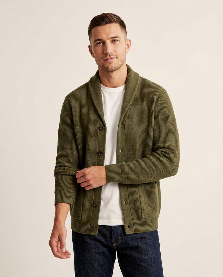 Beanland - Revan | Schalkragen Geknöpft Cardigan Herren