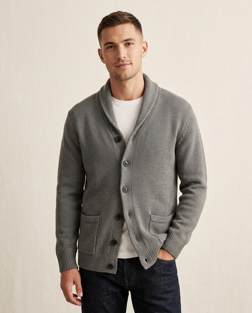 Beanland - Revan | Schalkragen Geknöpft Cardigan Herren