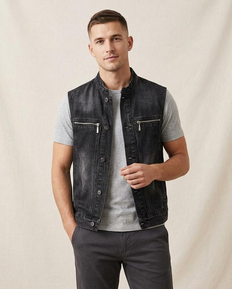 Beanland - Rimot | Ärmellose Denim Weste Herren