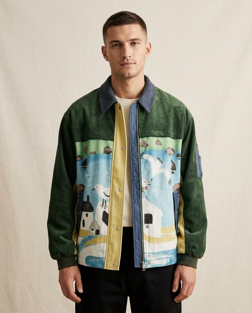 Lands Mode - Lofol | Mehrfarbig Bedruckt Jacke Unisex