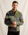 Lands Mode - Tedad | Patchwork Strukturierte Strickjacke Herren