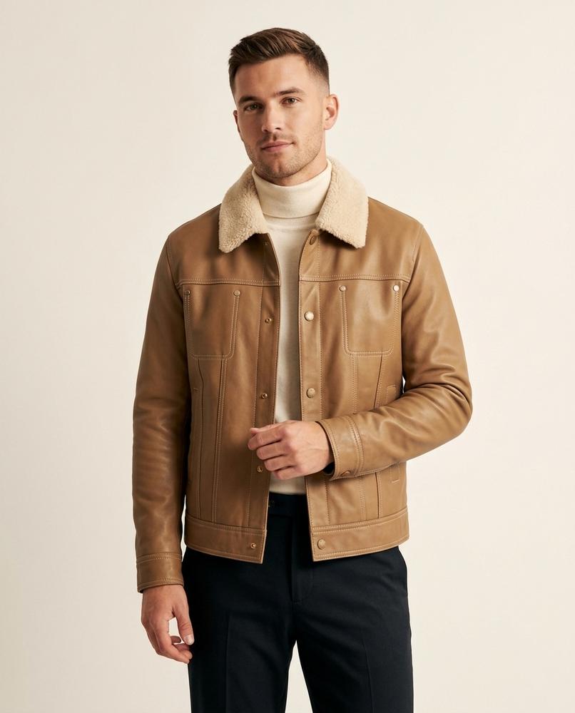 Lands Mode - Cekud | Gefütterte Kontrastgesteppte Jacke Herren