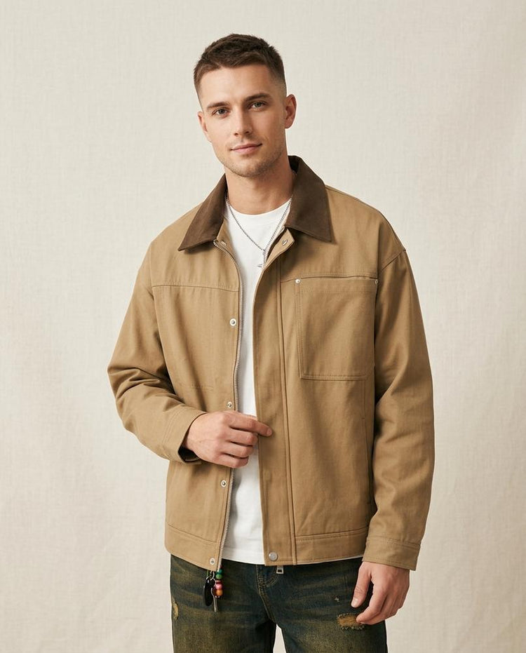 Beanland - Aegad | Geknöpfte Canvas Jacke Herren