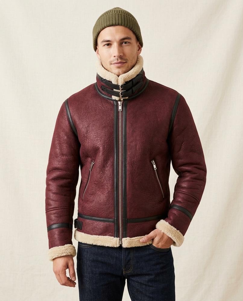 Lands Mode - Sikum | Gefütterte Lederoptik Jacke Herren