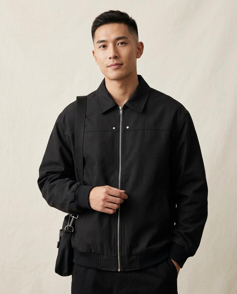 Lands Mode - Kemad | Weit Geschnittene Gekragte Jacke Herren