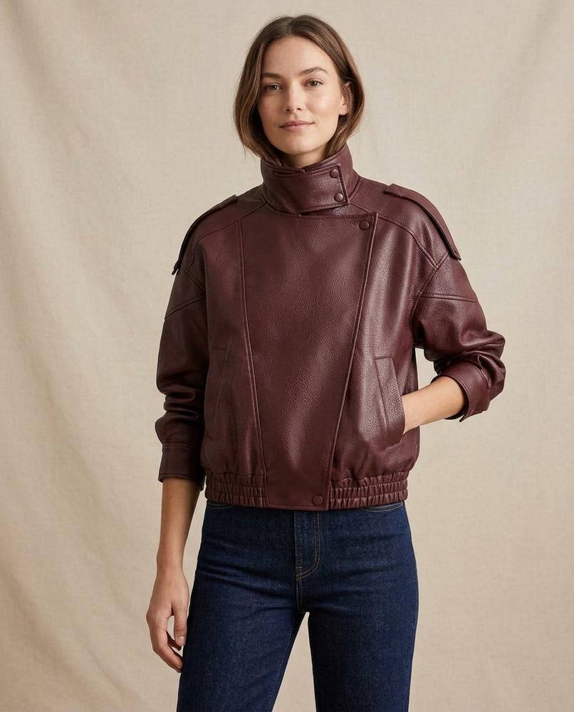 Lands Mode - Vawor | Hochgeschlossen Genarbt Jacke Damen