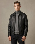 Lands Mode - Catet | Umlegekragen Leder Jacke Herren