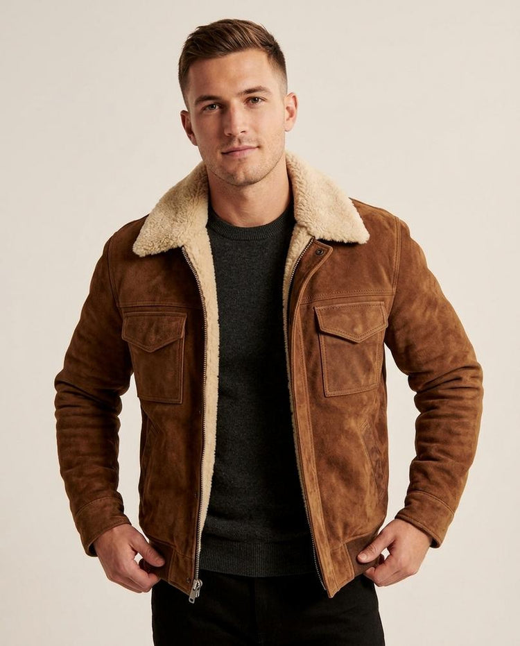 Beanland - Ronik | Gefütterte Rauleder Jacke Herren