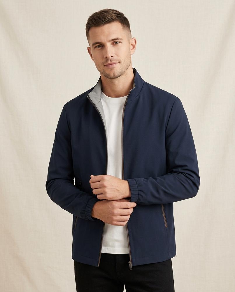Lands Mode - Kuzil | Gefütterte Glatte Jacke Herren