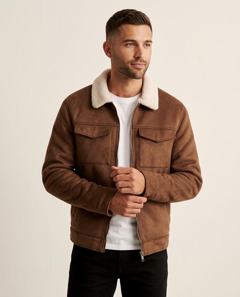 Beanland - Tavok | Teddykragen Velours Jacke Herren