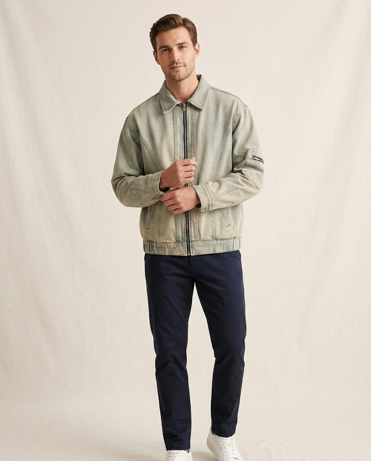 Beanland - Vuhil | Verwaschene Denim Jacke Unisex