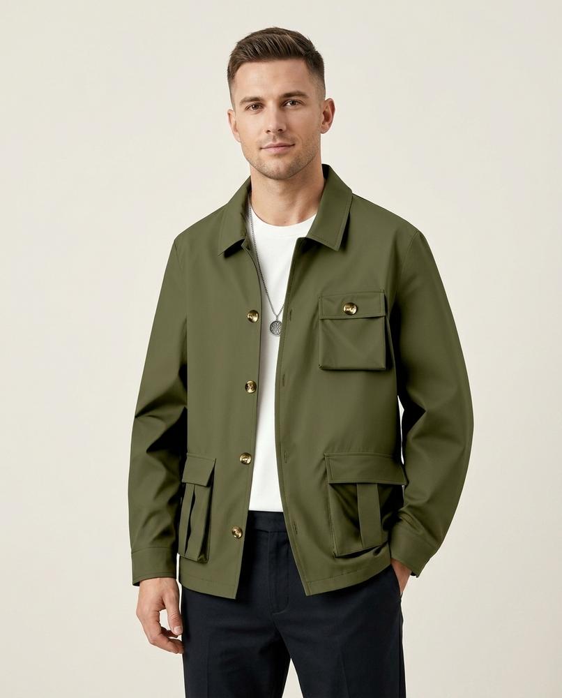 Lands Mode - Detor | Geknöpft Funktional Jacke Herren