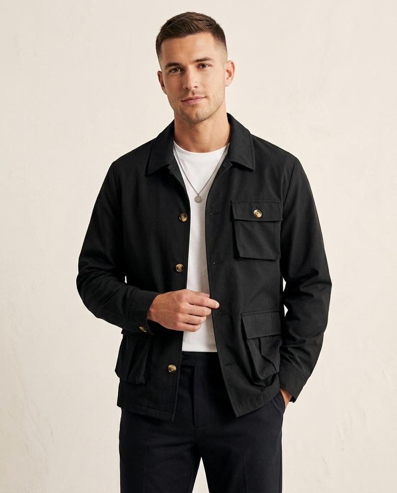 Lands Mode - Detor | Geknöpft Funktional Jacke Herren