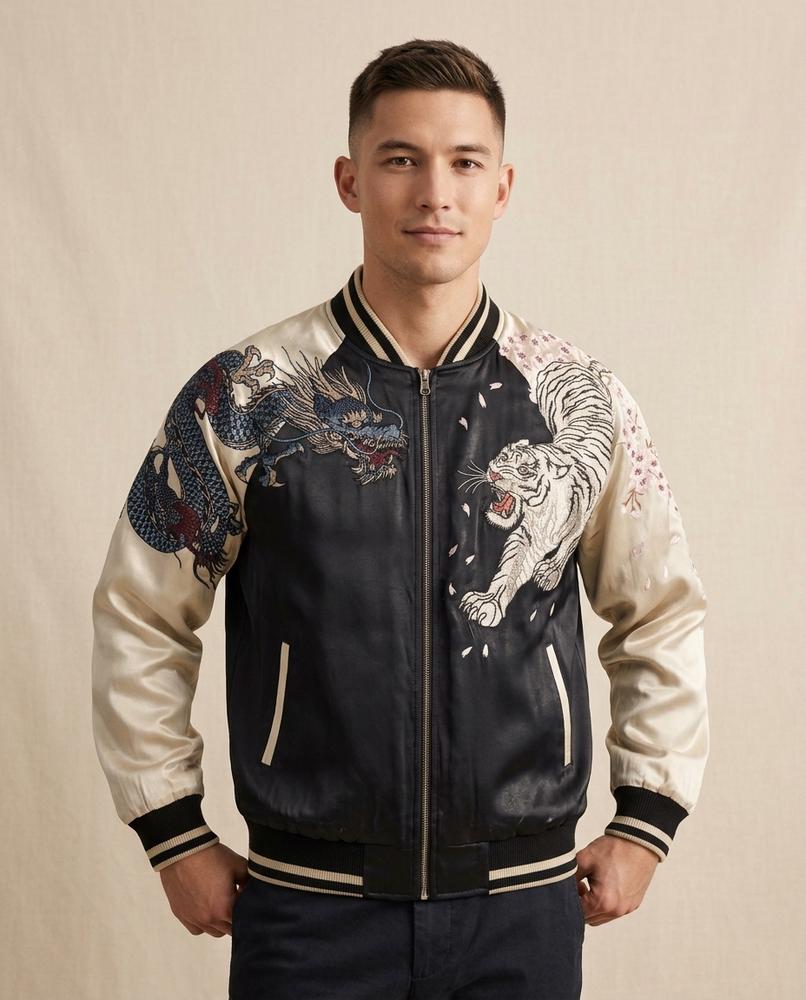 Lands Mode - Eeniv | Bestickt Glänzend Jacke Unisex