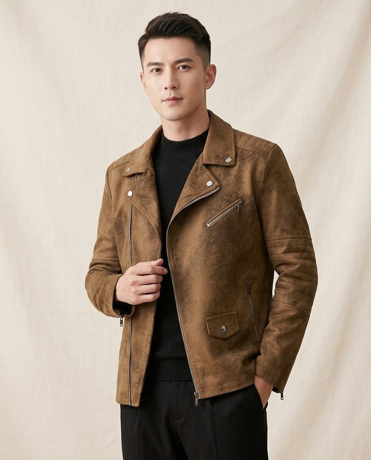 Beanland - Motot | Asymmetrische Velours Jacke Herren