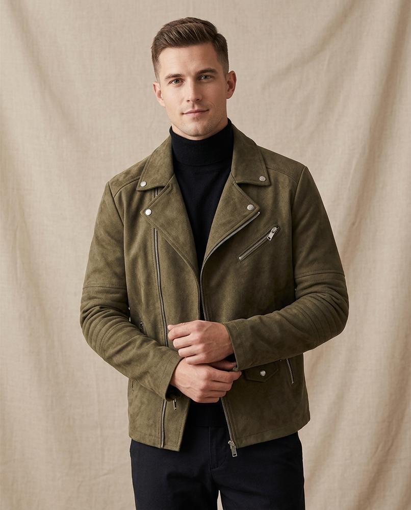 Beanland - Motot | Asymmetrische Velours Jacke Herren