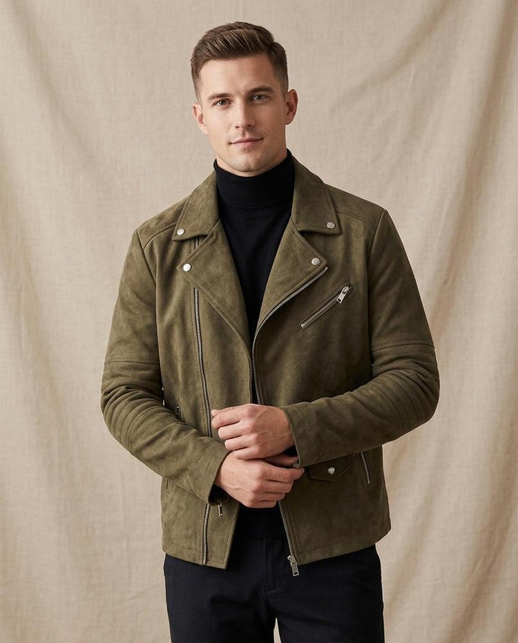 Beanland - Motot | Asymmetrische Velours Jacke Herren