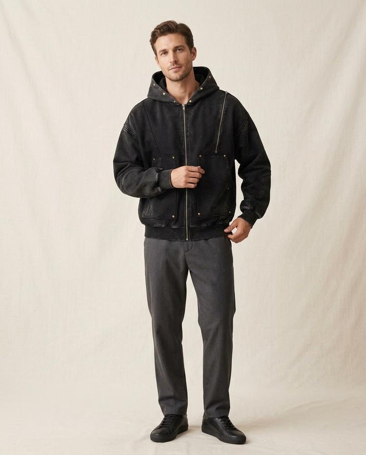 Beanland - Sosul | Nietenbesetzt Gewaschen Hoodie Unisex