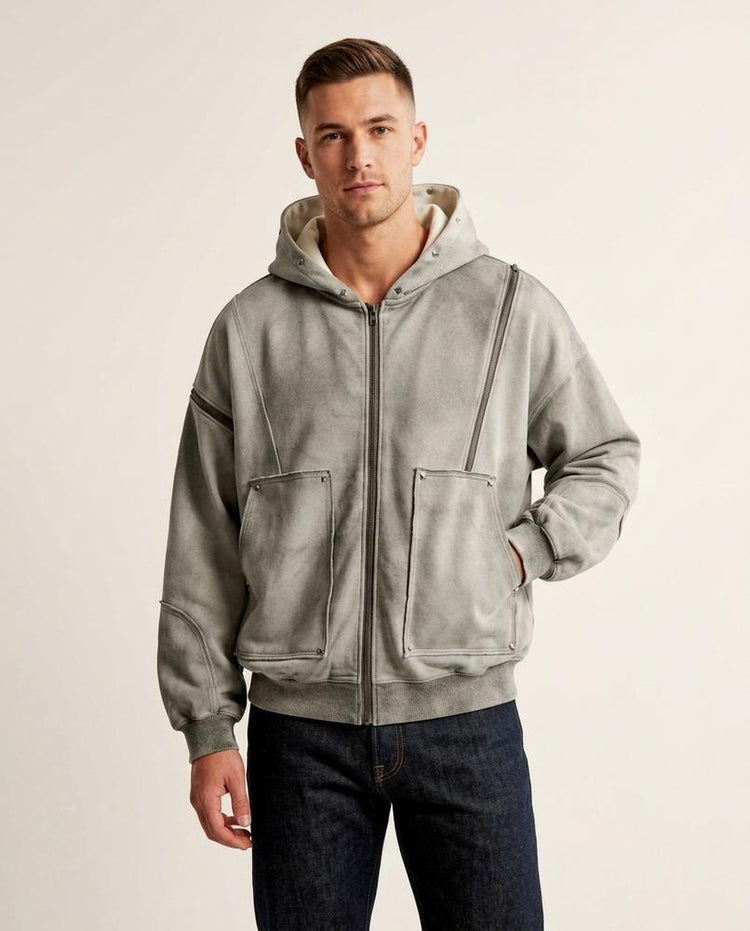 Beanland - Sosul | Nietenbesetzt Gewaschen Hoodie Unisex