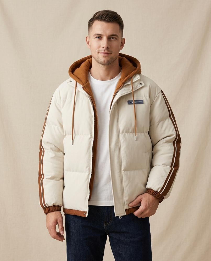 Lands Mode - Nehas | Wattiert Gestreift Jacke Herren
