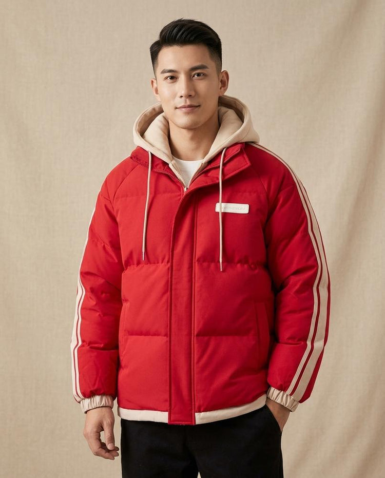 Beanland - Nehas | Wattiert Gestreift Jacke Herren