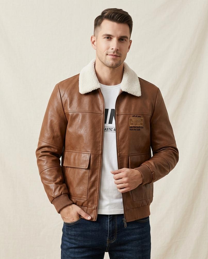 Beanland - Mikot | Gefüttert Kunstleder Jacke Herren