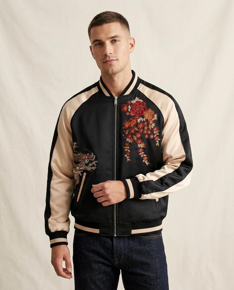 Beanland - Yufat | Bestickt Zweifarbig Jacke Herren