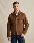 Lands Mode - Cetus | Velourartig Geknöpft Jacke Herren