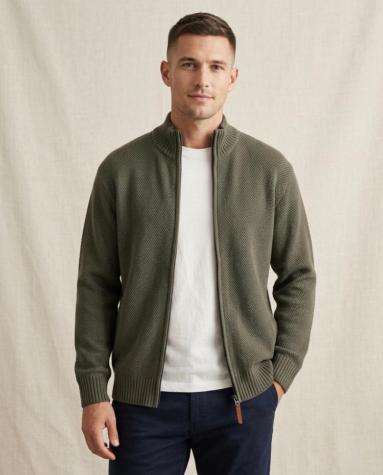 Beanland - Divam | Strukturiert Gestrickt Strickjacke Herren