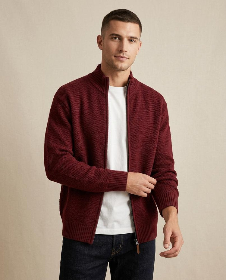 Beanland - Divam | Strukturiert Gestrickt Strickjacke Herren