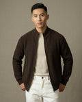 Lands Mode - Vahes | Gerippte Hochgeschlossene Strickjacke Herren