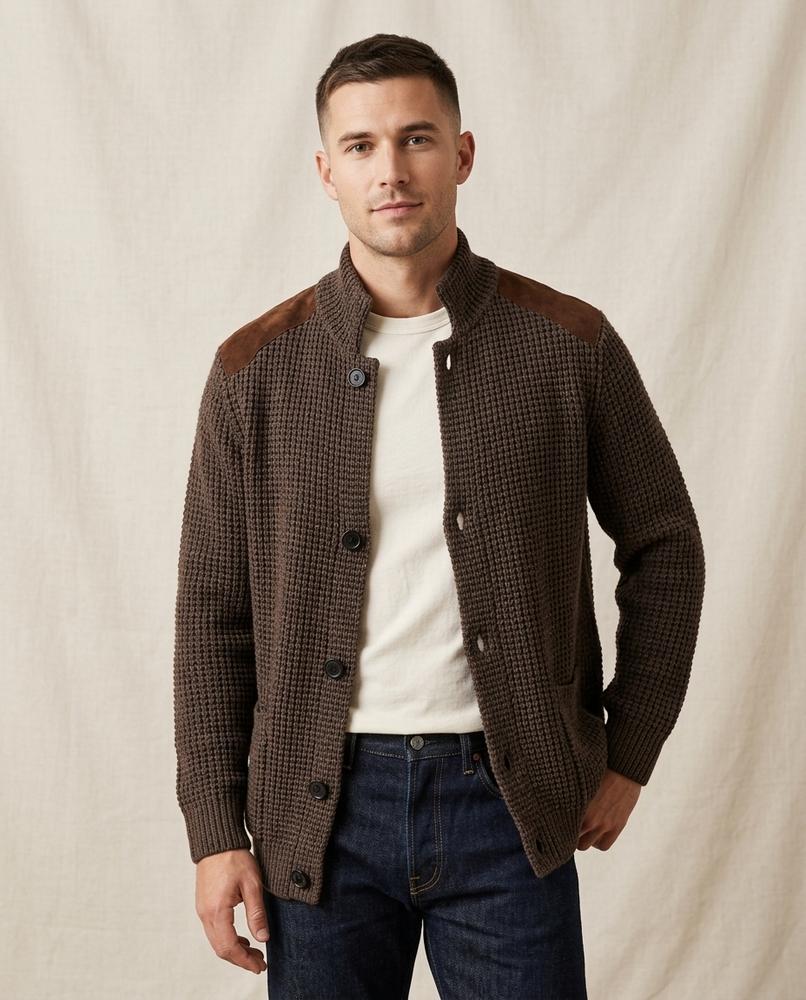 Beanland - Kidin | Strukturierter Langärmliger Cardigan Herren