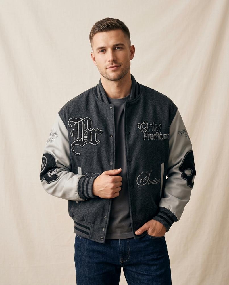 Lands Mode - Subed | Bestickte Gefütterte Jacke Unisex