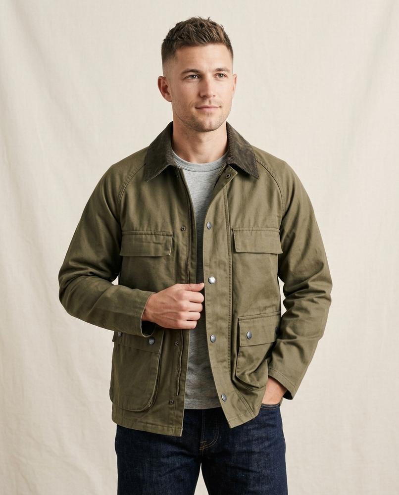 Lands Mode - Yibav | Geknöpfte Gewachste Jacke Herren
