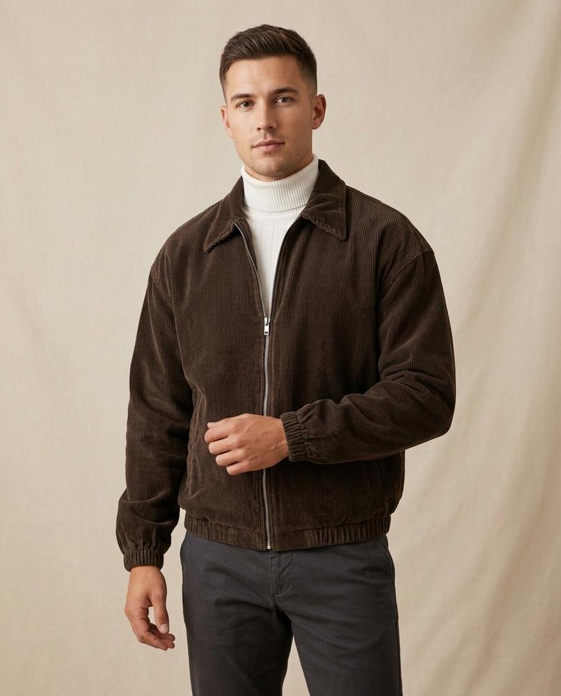 Lands Mode - Valol | Cord Reißverschluss Jacke Herren
