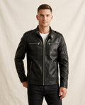 Lands Mode - Domem | Langärmelige Lederoptik Jacke Herren