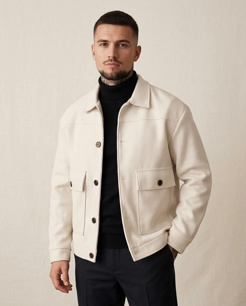 Lands Mode - Kenes | Geknöpfte Aufgesetzte Jacke Herren