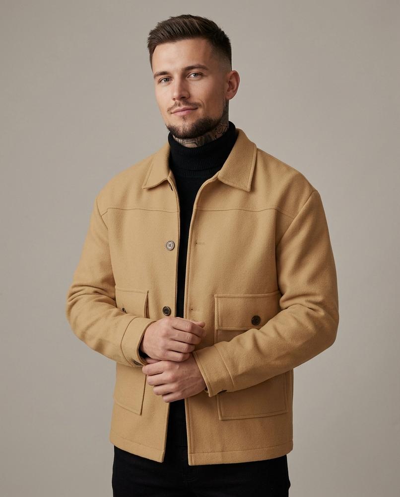 Lands Mode - Kenes | Geknöpfte Aufgesetzte Jacke Herren
